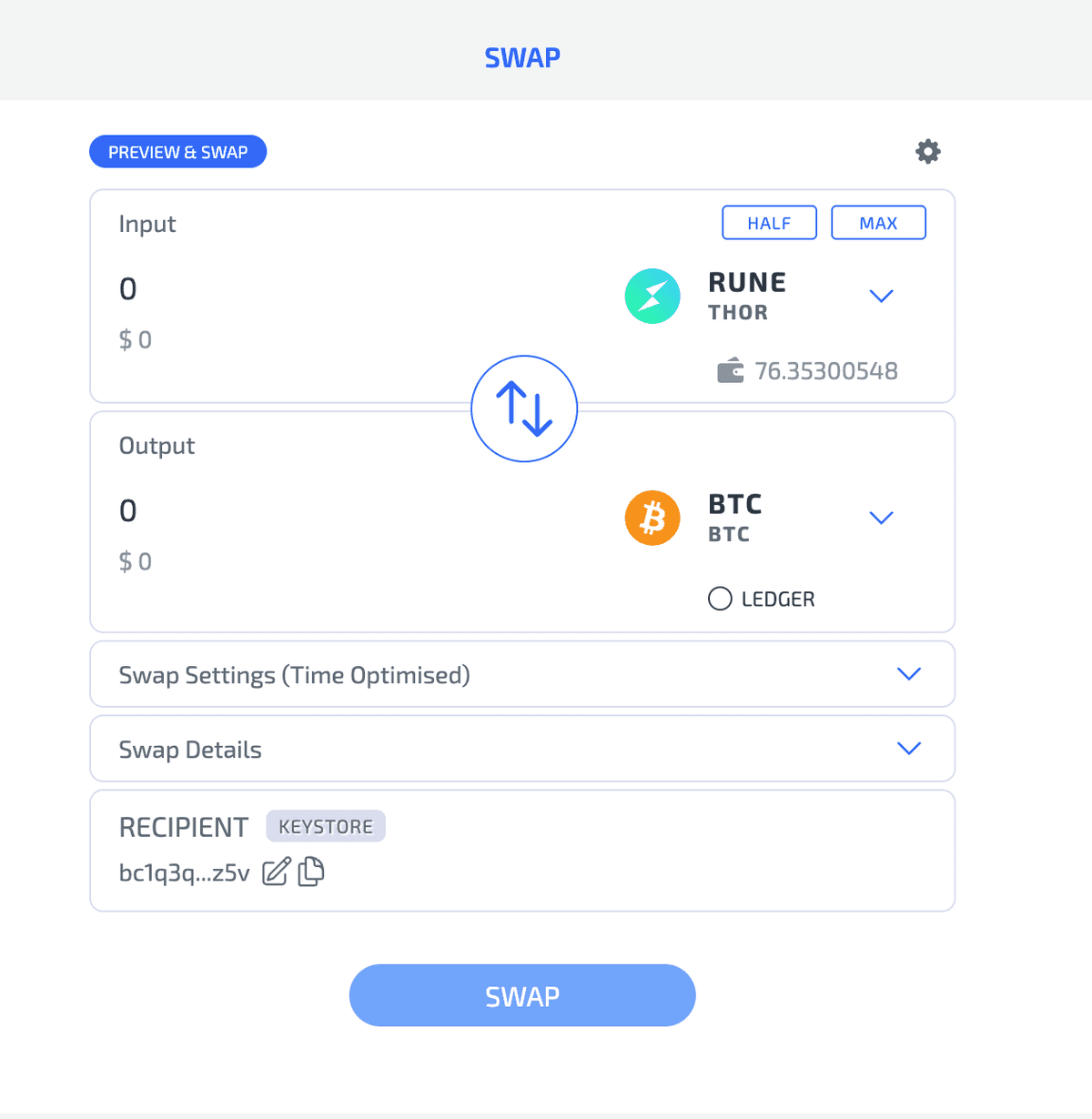 Make Your First Swap screenshot